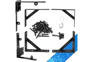 GDLIN Anti Sag Gate Kit - Fence Gate Kit Heavy Duty Gate Frame Kit,Gate Hardware Kit - Adjustable Gate Corner Brace Bracket with Self-Locking Gate Latch for Wooden Fences, Shed Doors
