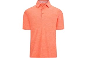 Alex Vando Mens Golf Shirt Moisture Wicking Quick-Dry Short Sleeve Casual Polo Shirts for Men