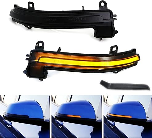 Amazon Baohatsu 車用 Bwm Led バックミラー 流れ シーケンシャル ウインカーライト 1 2 3 4シリーズ対応 スモーク サイドマーカー 左右セット 車検対応 ウィンカー サイドマーカー 車 バイク