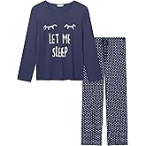 Joyaria Lightweight Bamboo Viscose Pajamas Women Cooling Sweat Wicking Long Sleeve PJs Set Sleepwear S-XXL