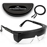 Prime Aviator Foggles IFR Training Glasses &ndash; Pilot View Limiting Device | Instrument flight &amp; simulated IMC practice with adjustable, headset-compatible fit, protective hard case for student pilots