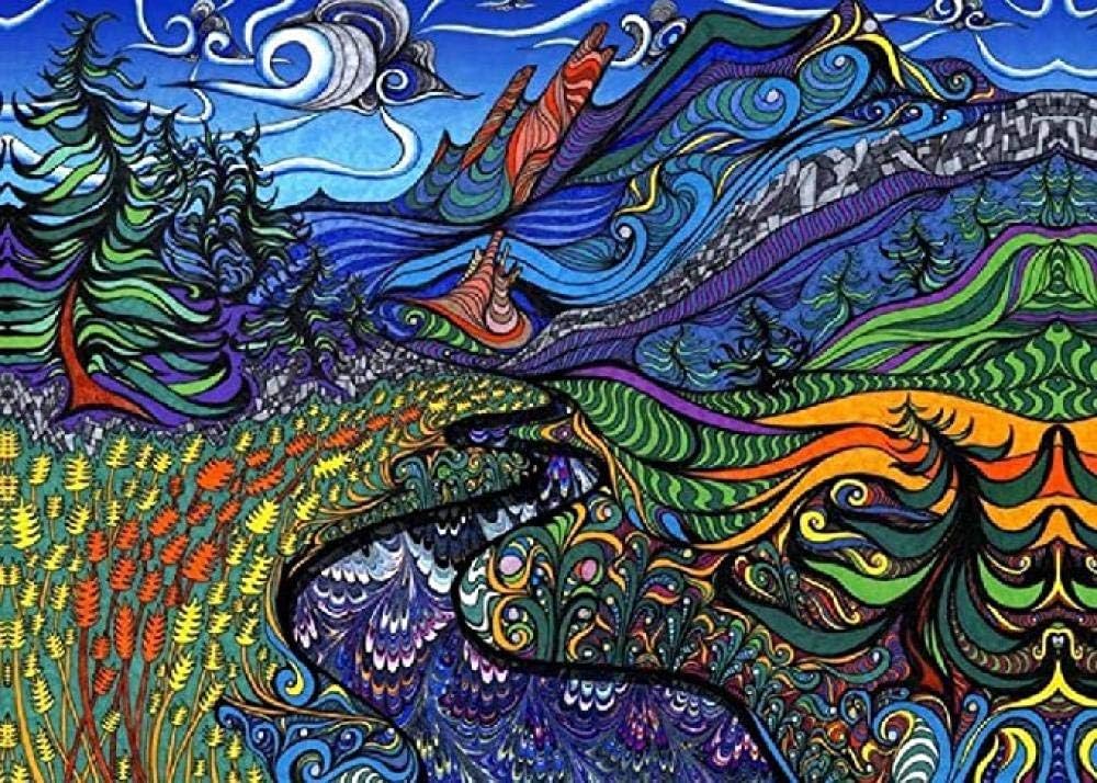 Adult 1000 Piece Jigsaw Puzzle Psychedelic Boys Girls Unique Stress Reliever Gift