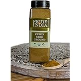 Pride Of India - Organic Cumin Seed Ground - 22 oz (623 gm) Large Dual Sifter Jar - Authentic Indian Staple Spice - Best for