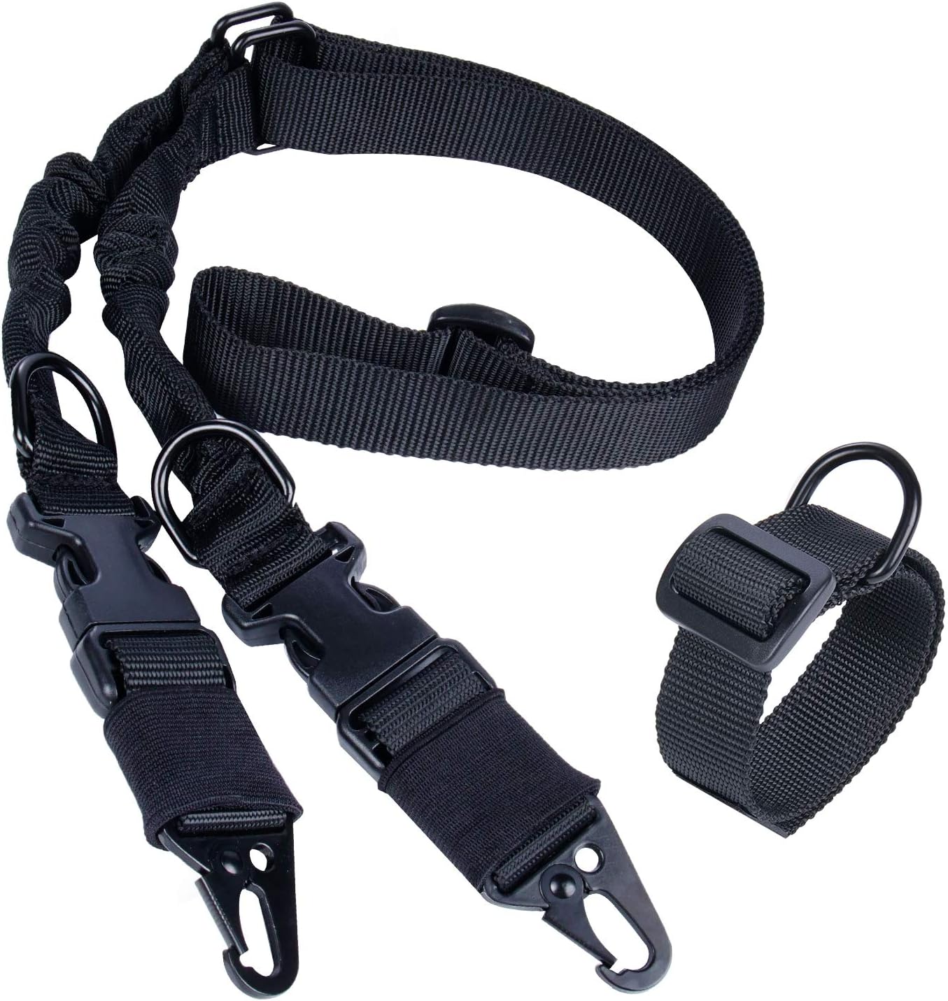 Budefull Two Point Rifle Sling, Length Adjustable Premium QD Tactical Strap, 2-Point Shotgun Slings with Metal Hook, Quick Detach with D Ring Loop for Outdoor Hunting, Black : Sports & Outdoors