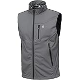Little Donkey Andy Men's Lightweight Softshell Vest Windproof Sleeveless Jacket for Travel Hiking Running Golf