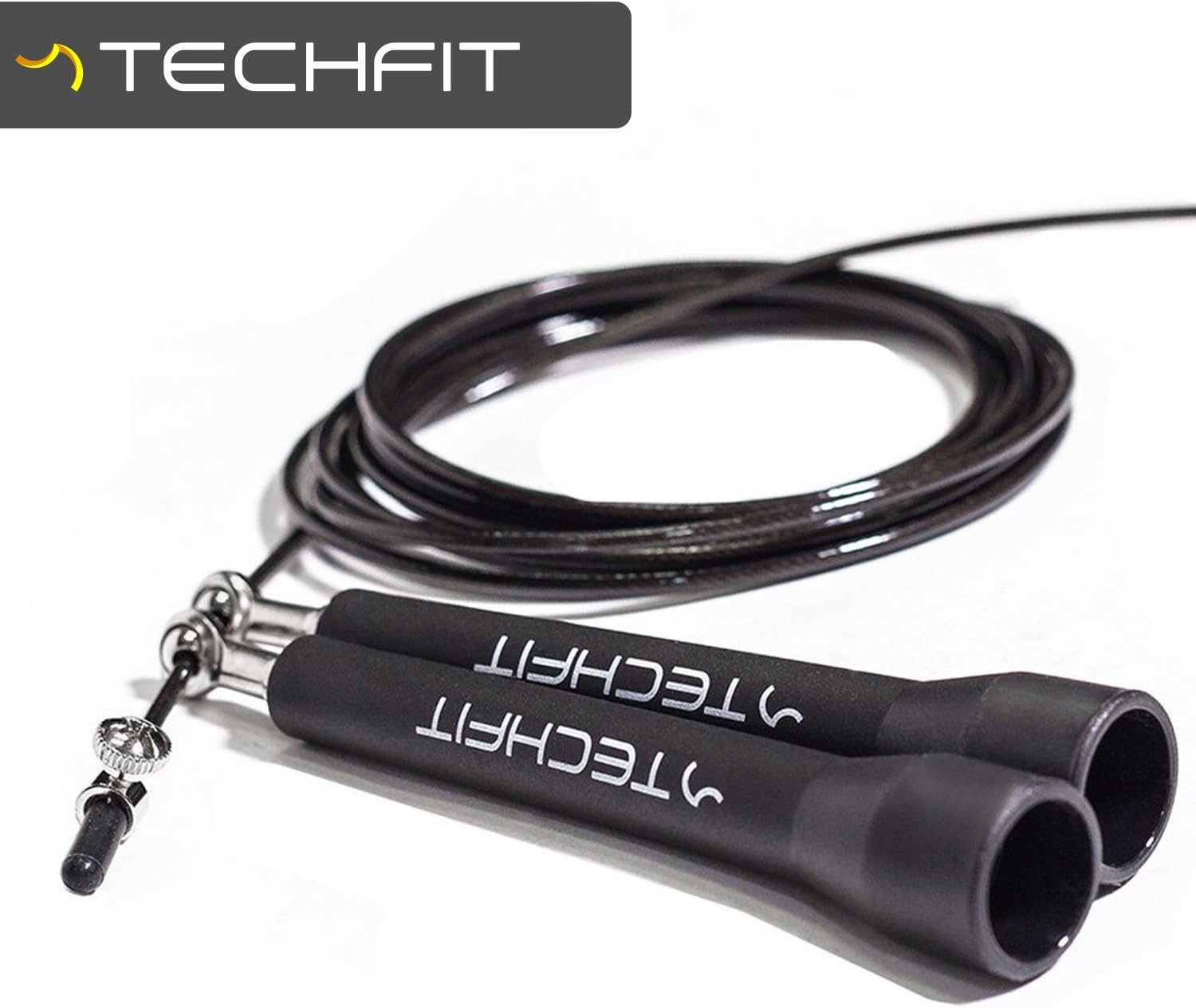 TechFit Metal Durable RPM Skipping Rope-PRO, Training Crossrope, Speed Jump Rope, Crossfit Must Have, Adjustable Cable and Lightweight, Strong Metal Bearings