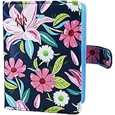 YIXONER Passport Holder For Travel, RFID Blocking Passport Wallet, Passport Cover Secure & Front Pocket Money Holder For Men & Women, Travel Wallet, Lily With Daisy, Advanced Version