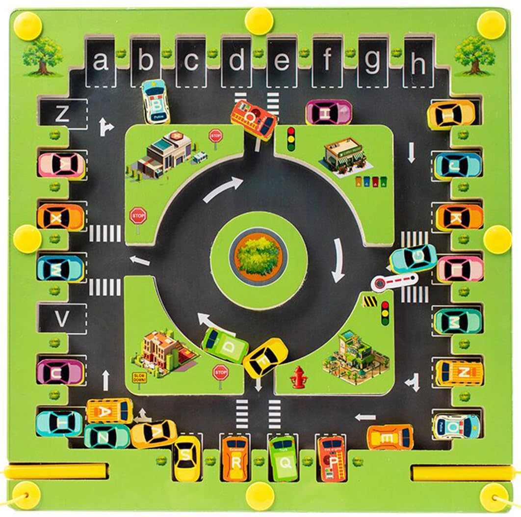 COOLJOY 100+ PCS Wooden Magnetic Puzzle, Magnetic Puzzle Magnetic Puzzle Board Cute Pets Pattern Games Double Sided Jigsaw Educational Drawing Easel Blackboard Wood~p130105891