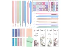 XKDOUS Bible Study Supplies Journaling Kit for Women, Bible Study Kit with 14 No Bleed Highlighters and Pens, 2 Transparent Sticky Notes, 2 Index Stickers, 75 Tabs for Christian Gifts