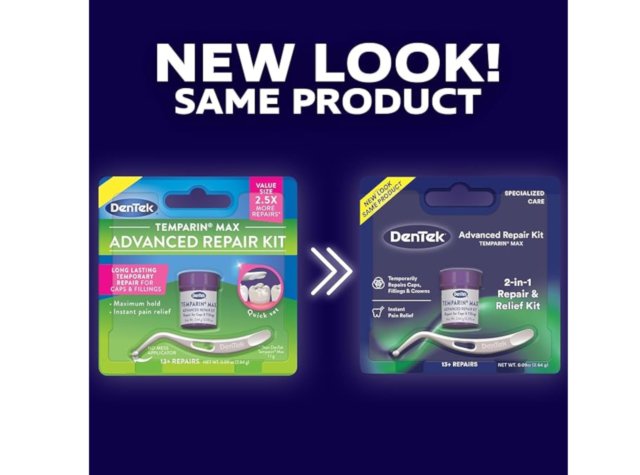 DenTek Temparin Max Advanced Dental Repair Kit, 13+ Repairs