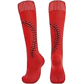 American Trends Softball Socks with Stitches - for Women or Youth Girls - Knee High Athletic Baseball Softball Football Socks