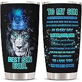 Vutieso Gift For Son, Son Gift From Mom Dad, Best Son Ever Tumbler 20oz, Graduation Christmas Birthday Gifts For Sons, Gifts For Grown Sons