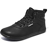 HOBIBEAR Womens Winter Barefoot Shoes Men Wide Toe Box Warm Faux Fur Lined Ankle Sneakers