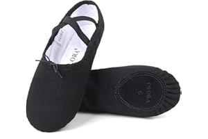 OLORA Women's Ballet Shoes Canvas Dance Slippers Yoga Practice Shoes for Girls/Adults