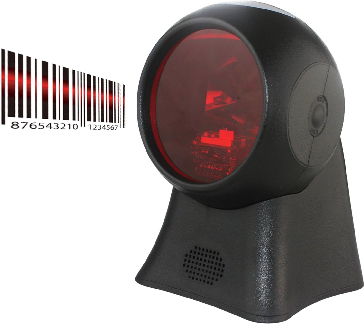 Omnidirectional 1D Barcode Scanner Auto Scanning 24 Lines Fast Accurate Reading Barcodes Performance USB Cables Directly Use on Retail Store/Supermarket POS System