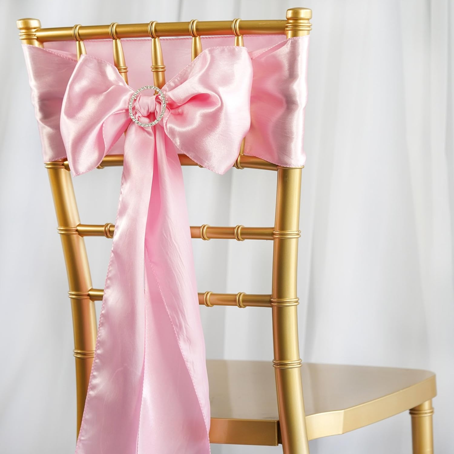 Best Pink Satin Chair Covers