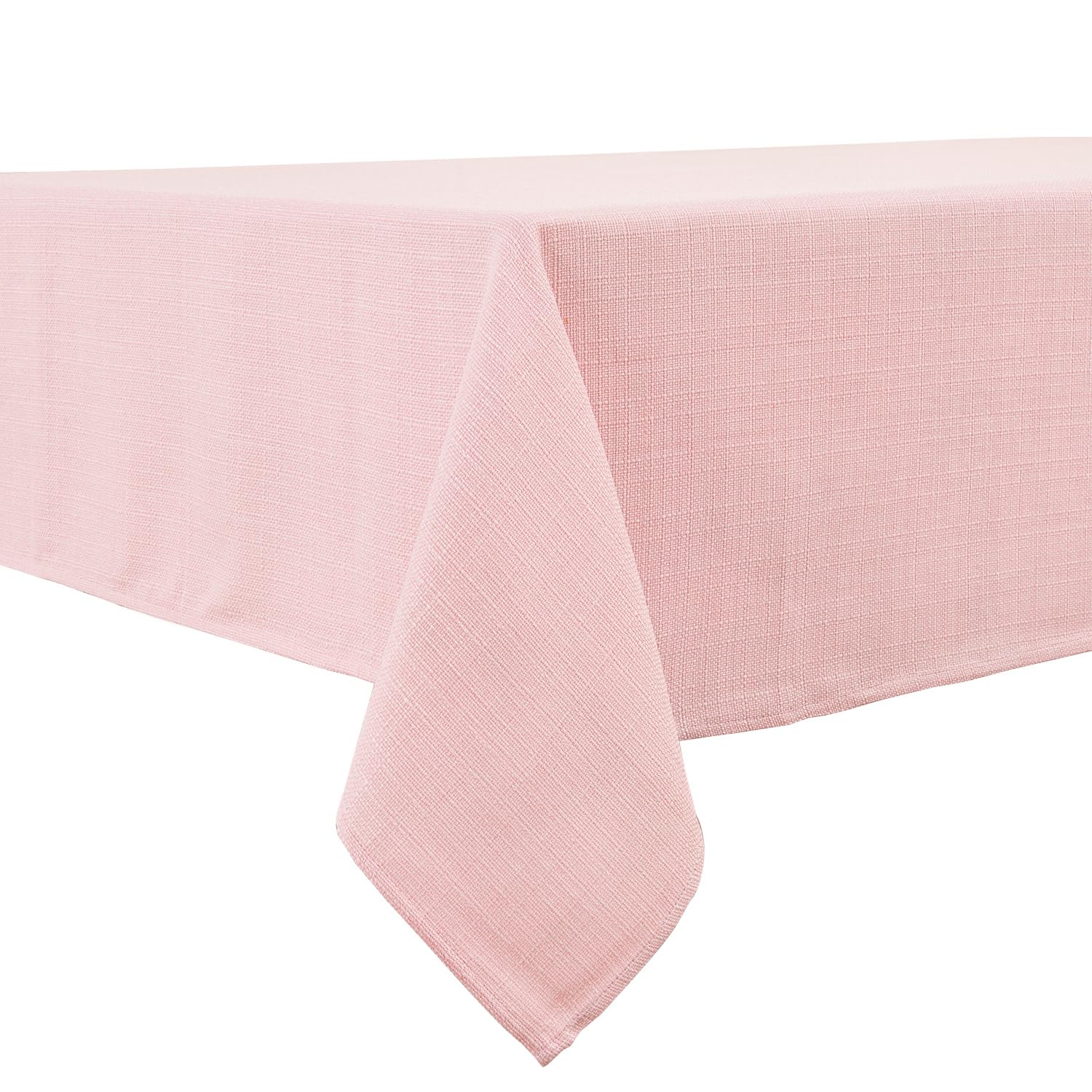 BALCONY & FALCON Rectangle Tablecloth, Wrinkle Resistant and Water Proof Table cloth, Decorative Linen Fabric Tablecloths for Dining, Parties, Kitchen, Wedding and Outdoor Use (Light Pink, 145x300cm) — image 1