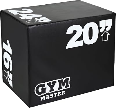 GYM MASTER High Density Foam Plyo Jump Box 16 x 20 x 24 inches