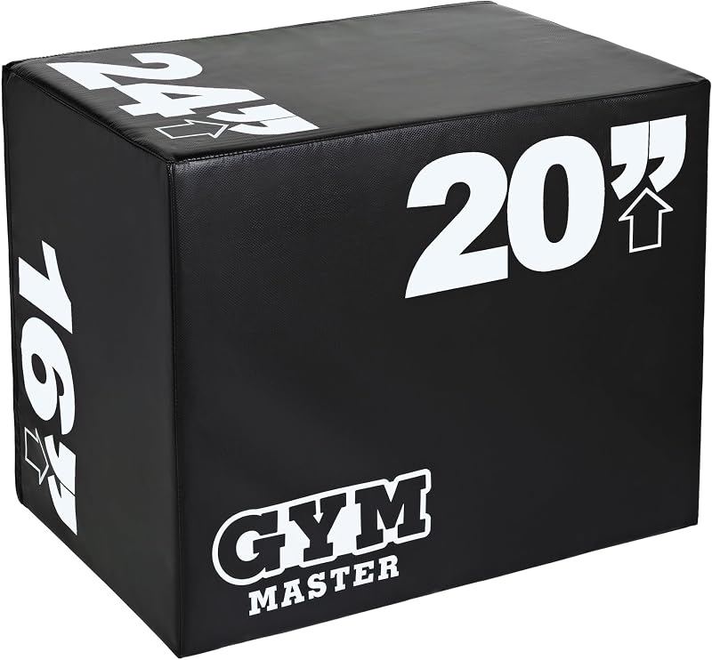 GYM MASTER High Density Foam Plyo Jump Box 16 x 20 x 24 inches