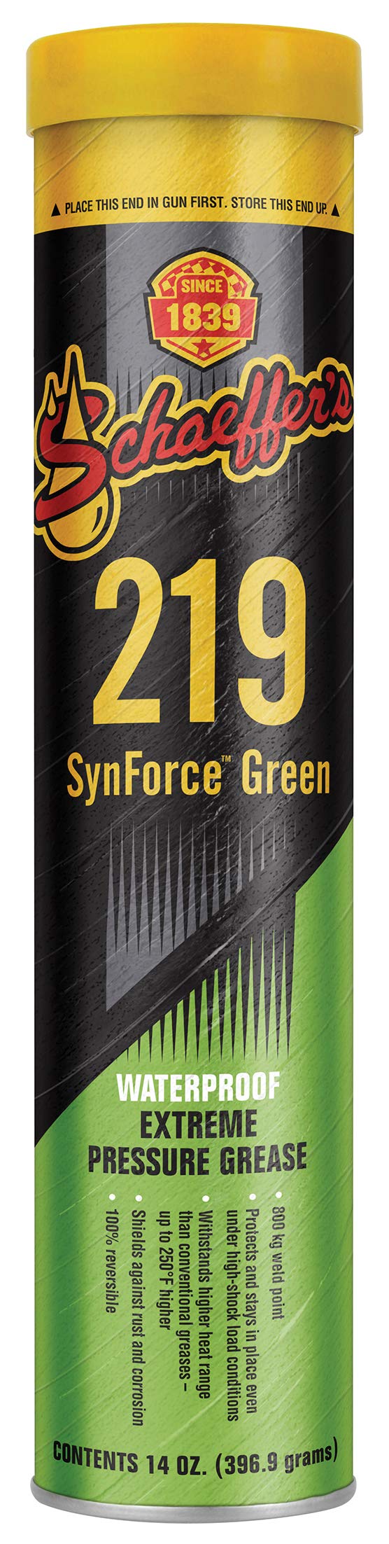 Photo 1 of Schaeffer Manufacturing Co. 02192-029S SynForce Green Extreme Pressure Waterproof Grease NLGI #2, 14 oz.