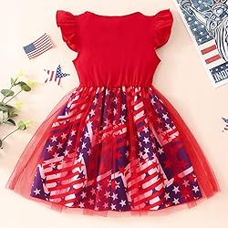 Girls 4th of July Outfit American Flag Dress