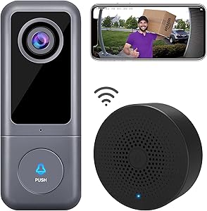 ?2021 Upgraded? WiFi Video Doorbell Camera, XTU Wired Doorbell Camera with Chime, 2K Ultra HD, 2-Way Audio, Night Vision, Easy Installation, Motion Detection, IP65 Waterproof
