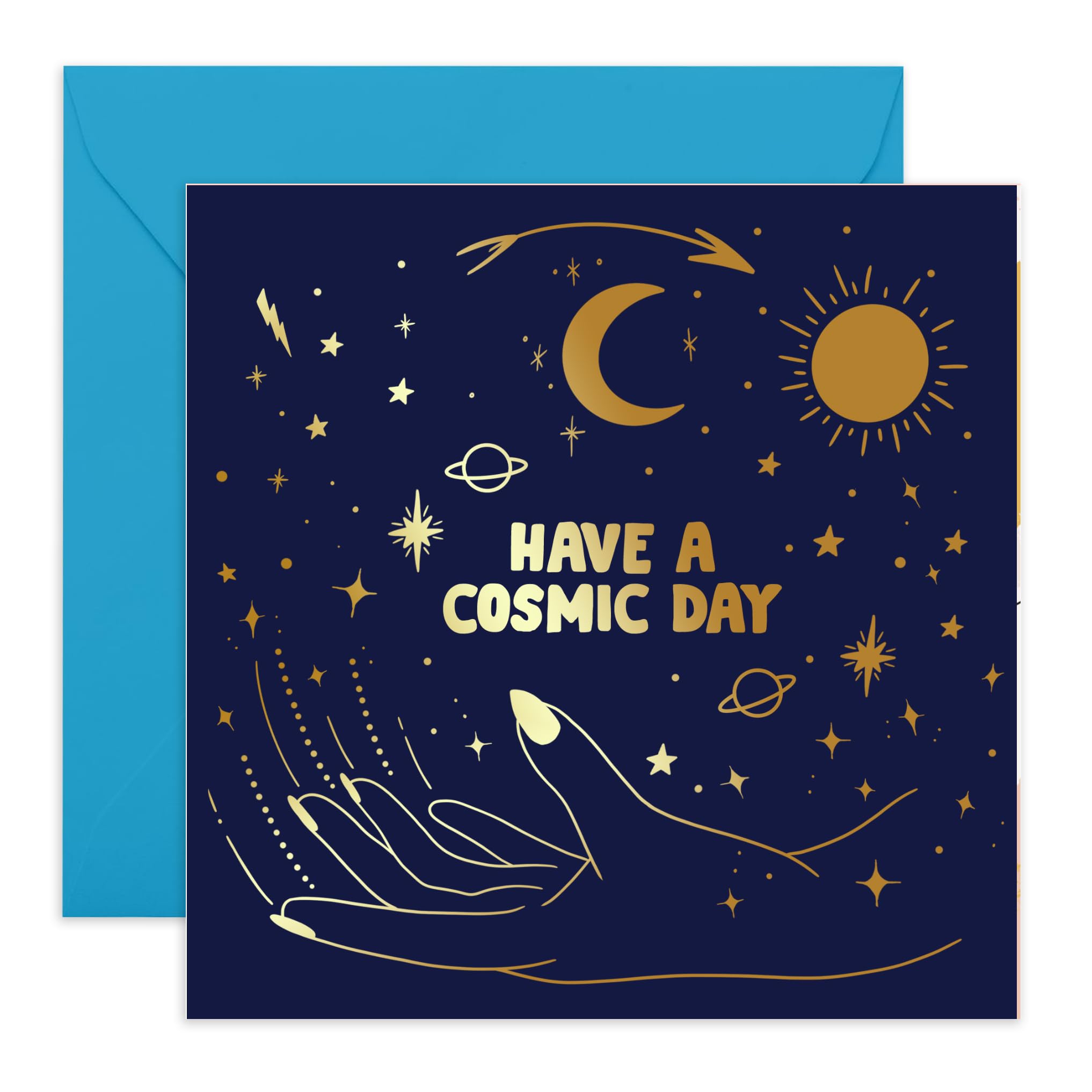 Central 23 - Horoscope Birthday Card for Her - 'Cosmic Day' - Zodiac Design - Comes with Fun Stickers