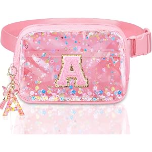 ARIVOY Fanny Pack for Girls Gift - Initial Letter Birthday Gifts for 4 5 6 7 8 9 Girl Crossbody Belt Bag Cute Personalized Tr