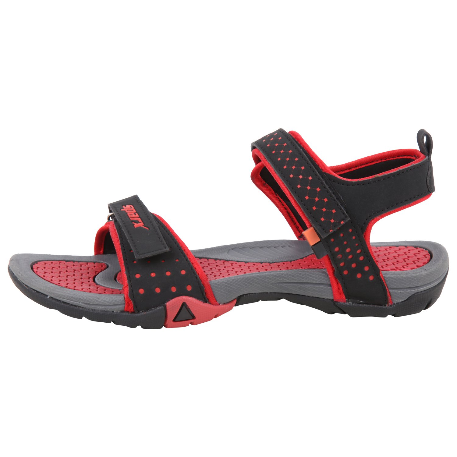 sparx women's ss0803l series black red synthetic casual floater sandals