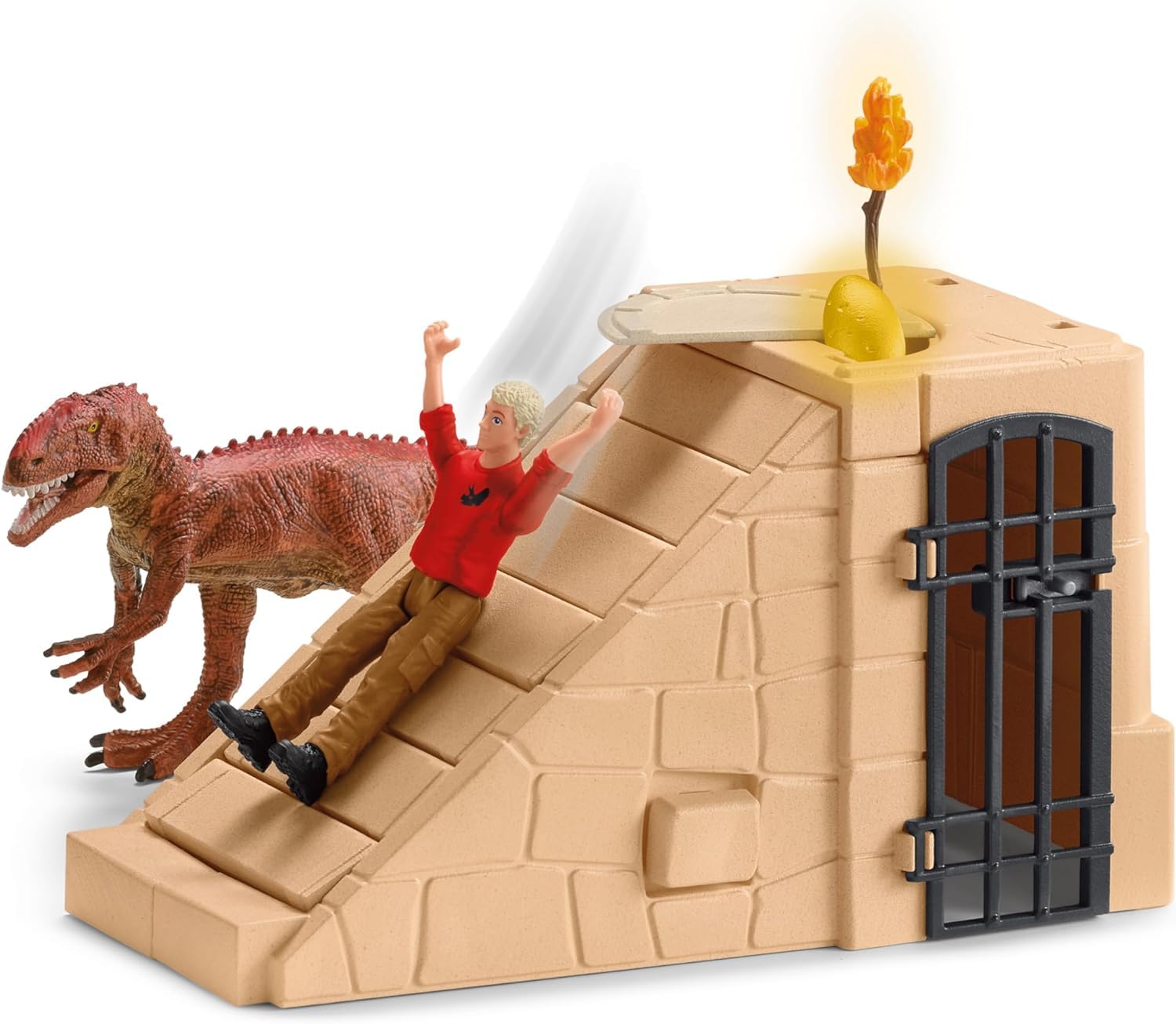 Schleich Dinosaurs 42656 | Dino Tempel-Eroberung Mega-Set | mit Flynn, 2 Dinos und einem Schatz | tolles Geschenk für Mädchen und Jungen | Spielzeug ab 5 Jahren | Dinosaurier Set aus 169 Teilen 7