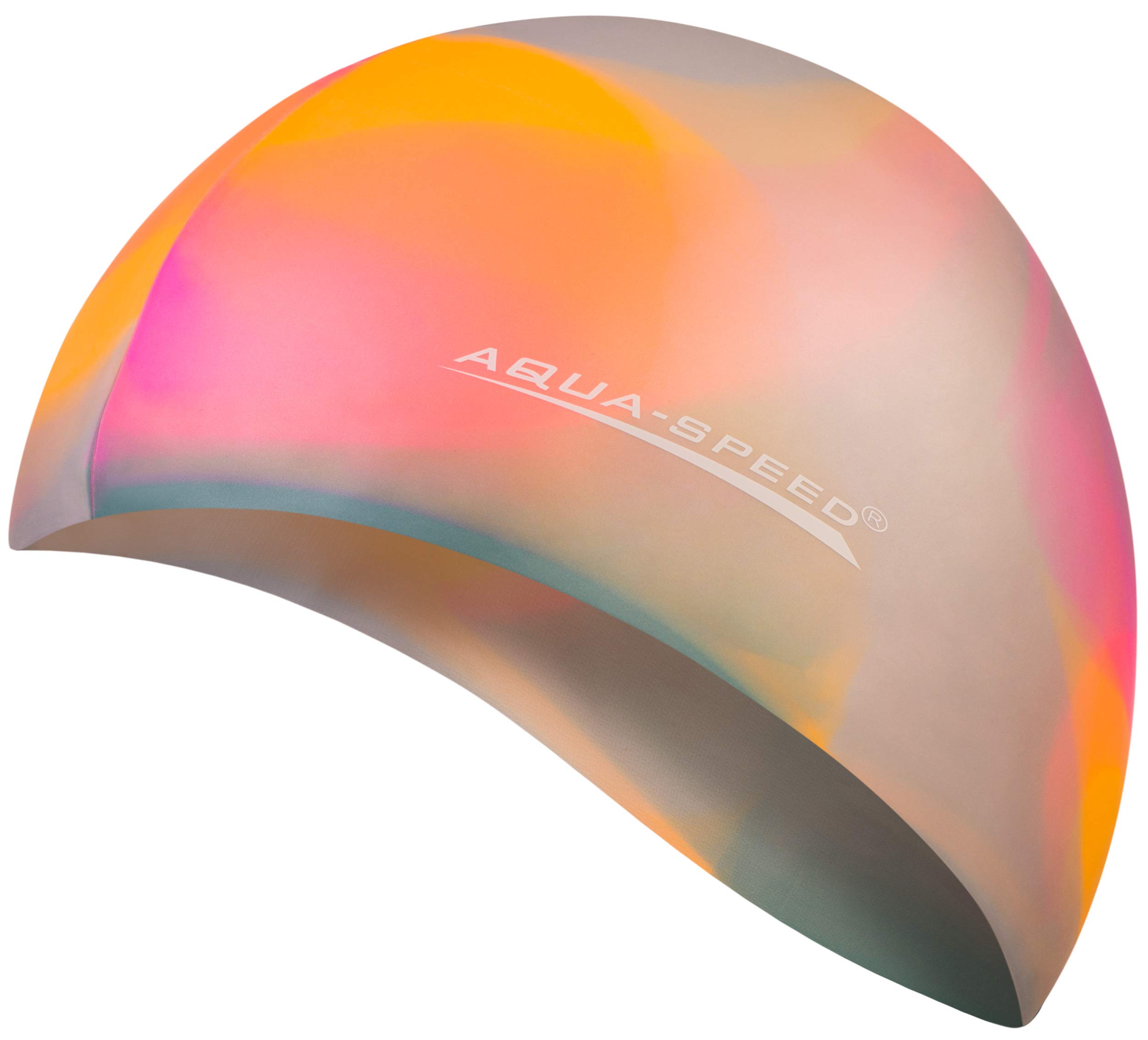 Aqua Speed BUNT Colourful swim cap + microfibre towel | adult | child | swimming cap | silicone | tearproof | waterproof | 07. colourful / 50