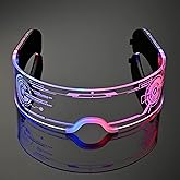 Oybete LED Light Up Glasses For Party LED Glasses For Adults Kids Futuristic Sunglasses Cosplay Costume Rave Accessories Glowing Neon Sunglasses,Gifts(Cool Glasses)