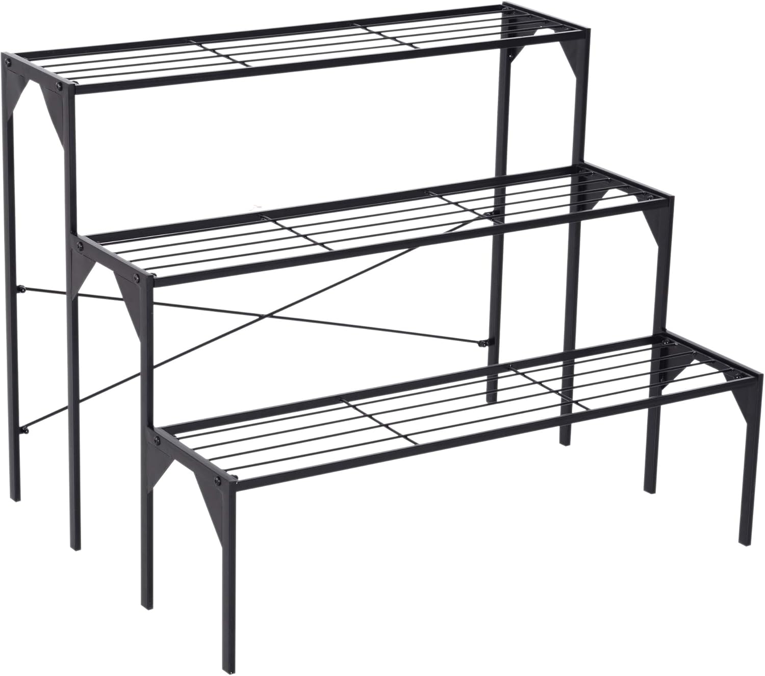 blumenbank metall schwarz