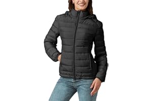 YZG Down Jacket for Women Lightweight Long Sleeve Quilted Puffer Coat with Detachable Hooded