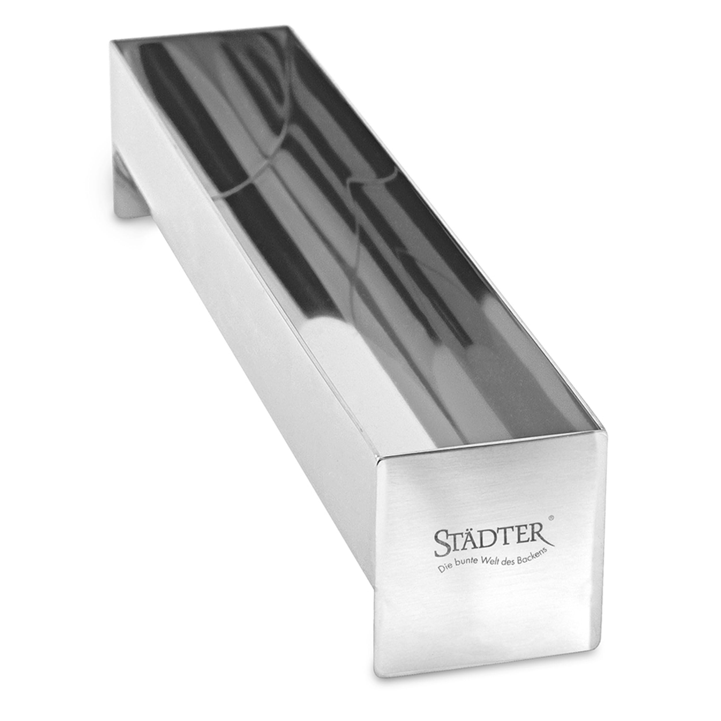 Staedter Half Round Pastry and Terrine Mould, Stainless Steel, Silver, 30 x 6 x 6 cm