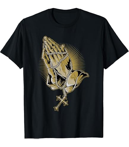 Amazon.com: praying hands crew straight edge t-shirt T-Shirt