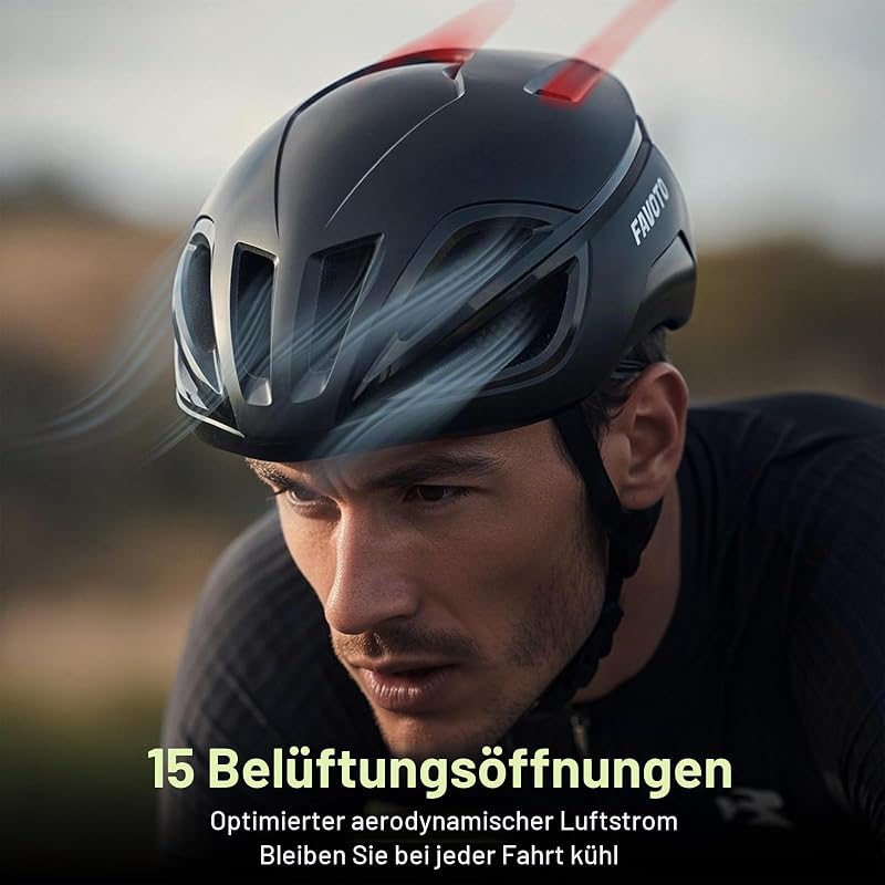 Erwachsene Fahrradhelm Herren Damen – Leicht stabil und verstellbar aus EPS-Material mit 15 Belüftungsöffnungen Innenfutter abnehmbar L (59–61 cm) (Matt Schwarz, L(59-61cm))
