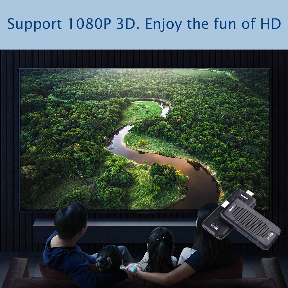 Measy FHD656 NANO Wireless HD Transmitter and Receiver, 2.4GHz Frequency, Supports 1080p @ 60Hz, 100m/330ft Transmission Range, Easy Setup, No Cables Needed