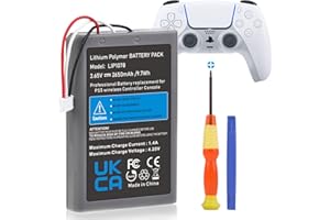 Hisewen PS5 Controller Battery, 2650mAh LIP1708 Replacement Battery for Sony Playstation 5 PS5 DualSense CFI-ZCT1W Wireless Controller