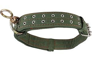 LSSAPR 59 Inch Adjustable 4-Layer Nylon Thickened Cow Collar with 2-Rows Metal Buckle and Traction Chain for Dogs, Cow, Sheep, Horse, Goat, Camel