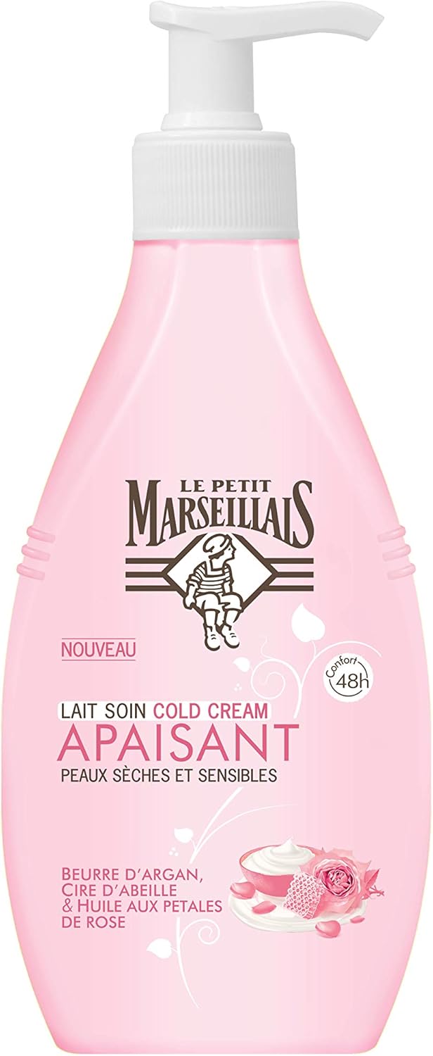 Le Petit Marseillais Milk Cold Cream Argan Butter Beeswax/Rose Petal Oil 250 ml, 250 ml (Pack of 1)