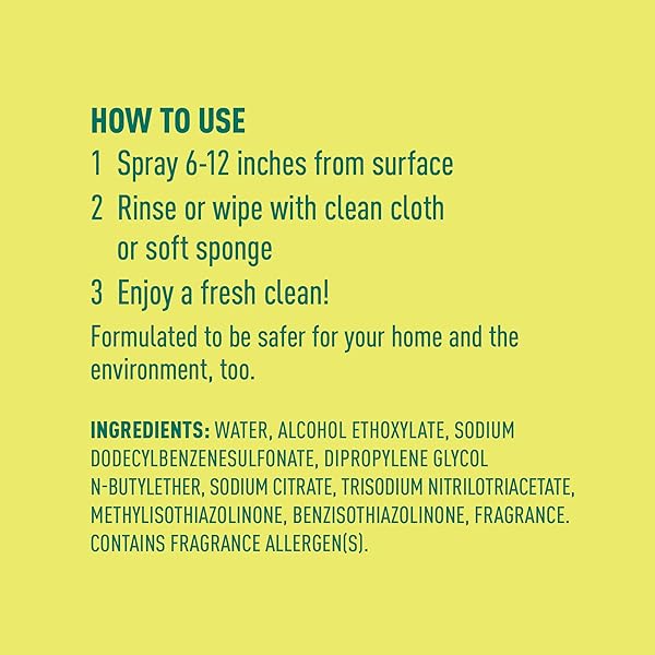 AMAZON BRAND – PRESTO! ALL PURPOSE CLEANER, LEMON SCENT, STREAK-FREE FORMULA, SAFE FOR STAINLESS STEEL, 32 FL OZ, 2-PACK