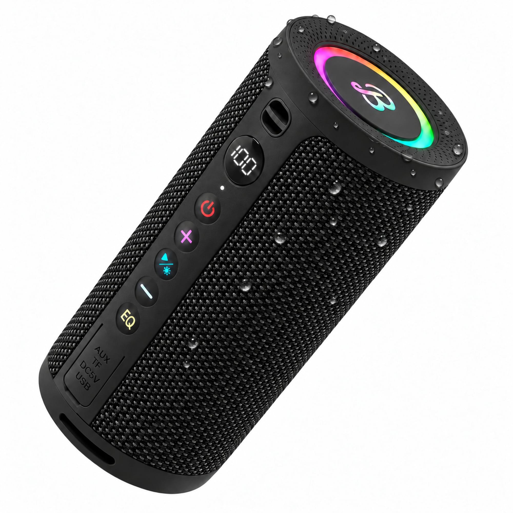 BassBloom Roar 3 Portable Bluetooth Speaker,IPX6 Waterproof,20W | Powerful Sound with JIKE Bass,24H Playtime,Bluetooth 5.4,RG