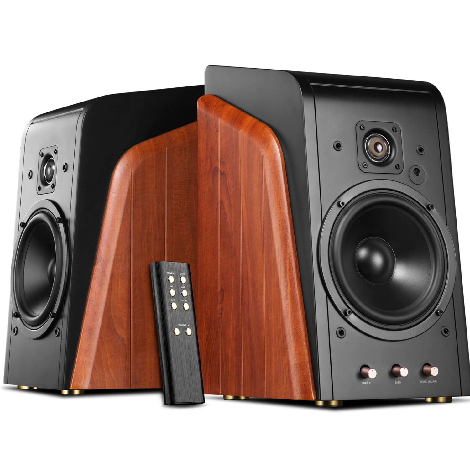 wooden pc speakers