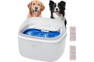 Gardner Pet Dog Water Fountain for Large Dogs, 8L/2.1Gal Large Capacity Automatic Dog Water Bowl Dispenser with Vortex Circulation, UV&Maifan Stone Filter, Quiet Dog Water Bowl(Without Adapter)