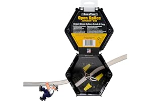 Rack-A-Tiers Open Splice Junction Box (Single), One-Piece Repair Box, 5 Second Installation, Electrical Wire Box (JB400)