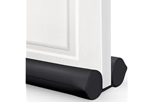 Comfyanno Under Door Draft Stopper - Bottom Door Gap Filler & Seal - Fits 30” to 36” Door, Block Cold Air, Noise, Sound, Wind, Bugs, Easy to Install, Double Side Block, No Adhesive, Black
