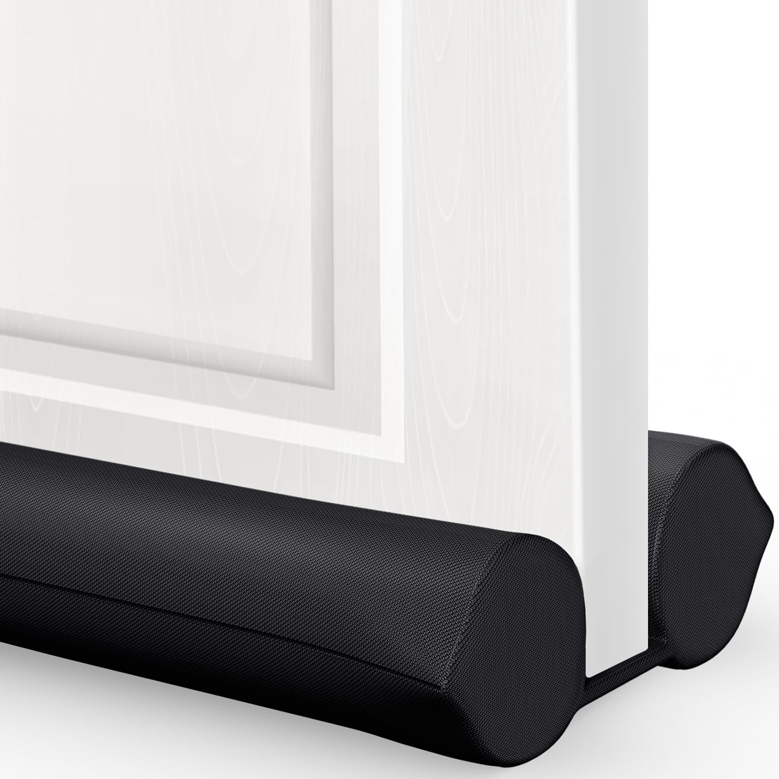 Photo 1 of Comfyanno Under Door Draft Stopper - Bottom Door Gap Filler & Seal - Windproof Door Cover - Fits 30” to 36” Door - Block Noise, Sound, Bugs, Hot Air, Wind - Easy Install Draft Blocker - Black