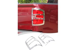 Hoolcar Tail Light Cover Taillight Protector Guard Cover Compatible with Chevrolet Silverado 2014-2018, Exterior Accessories, Chrome