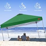 MasterCanopy 3x3M Pop-Up Gazebo Tent with One Sidewall Forest Green view 2